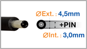 Connecteur 4,5mm-3,0mm-Pin