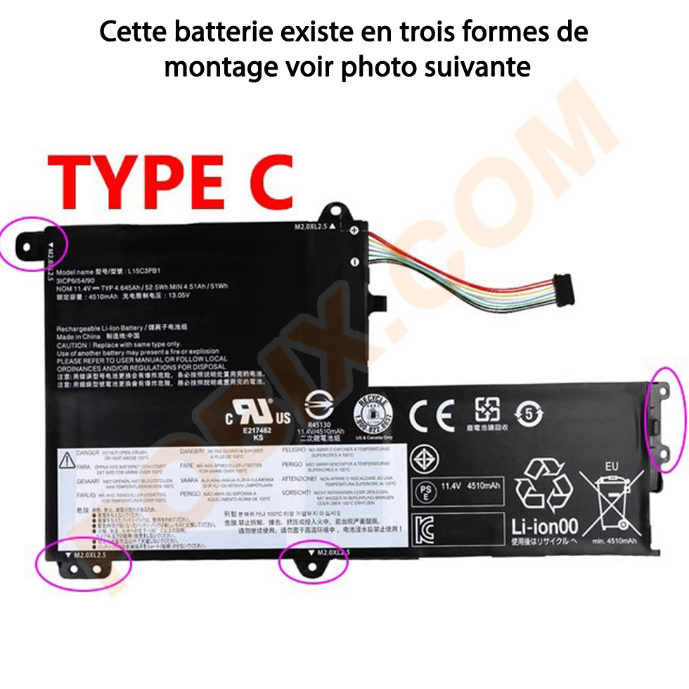 Photo batterie L15L3PB0 - 0