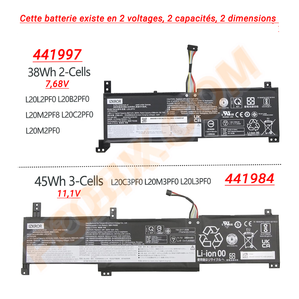 Photo batterie LENOVO IdeaPad 3 14ABA7 - 0